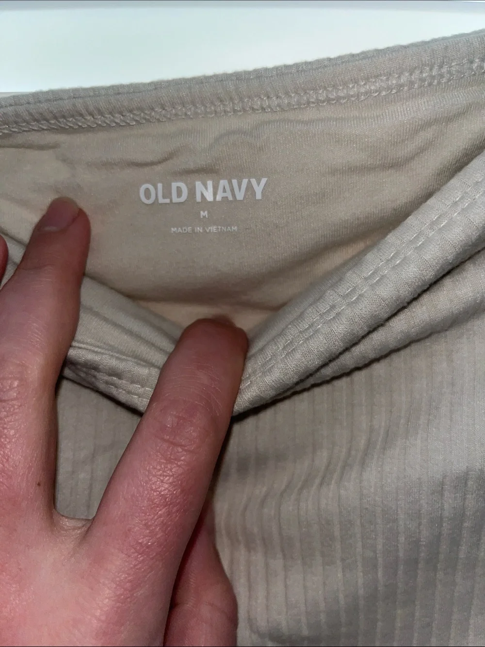 Old Navy Ribbed Tube Top in Taupe